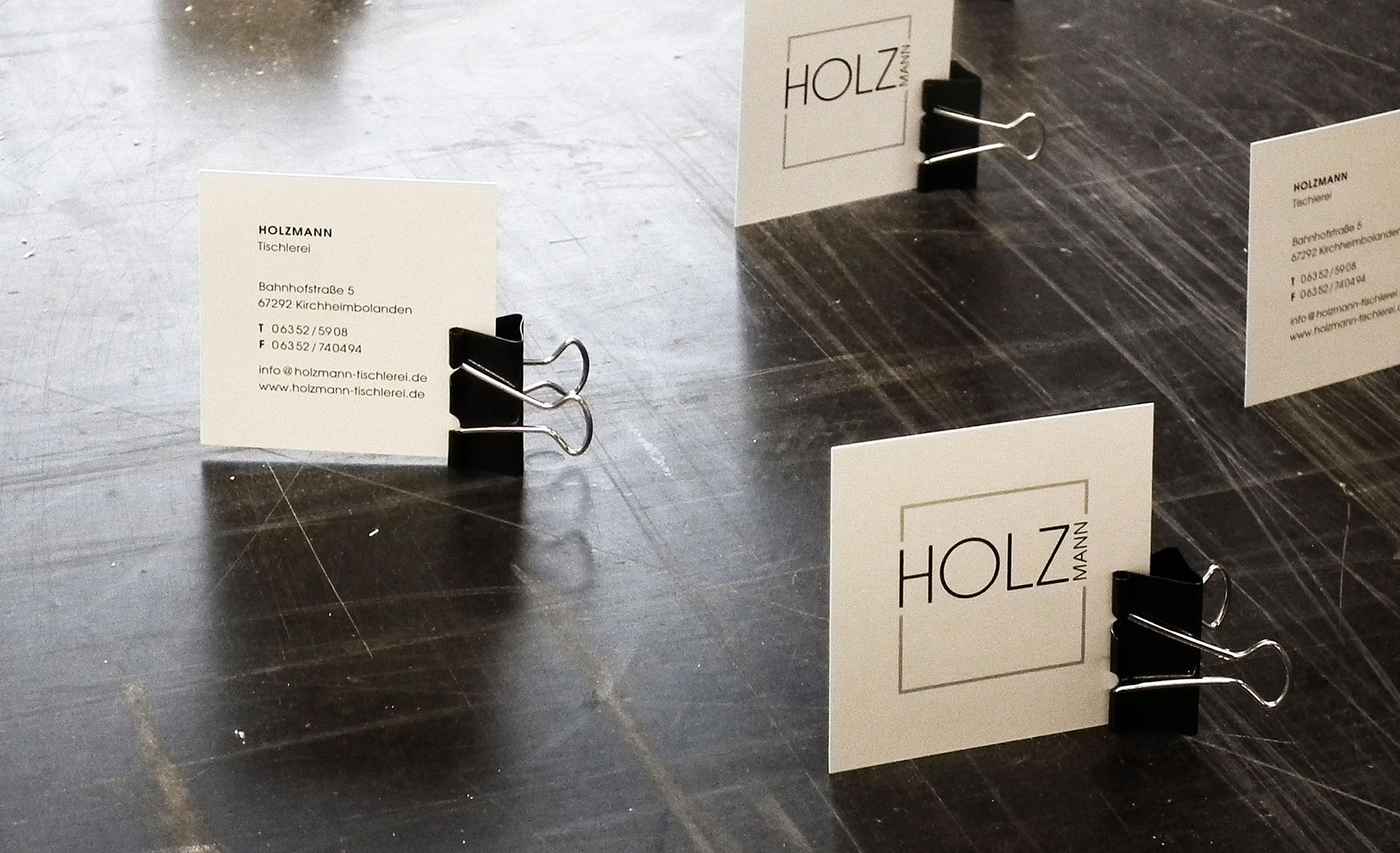 Holzmann Tischlerei — Visitenkarten