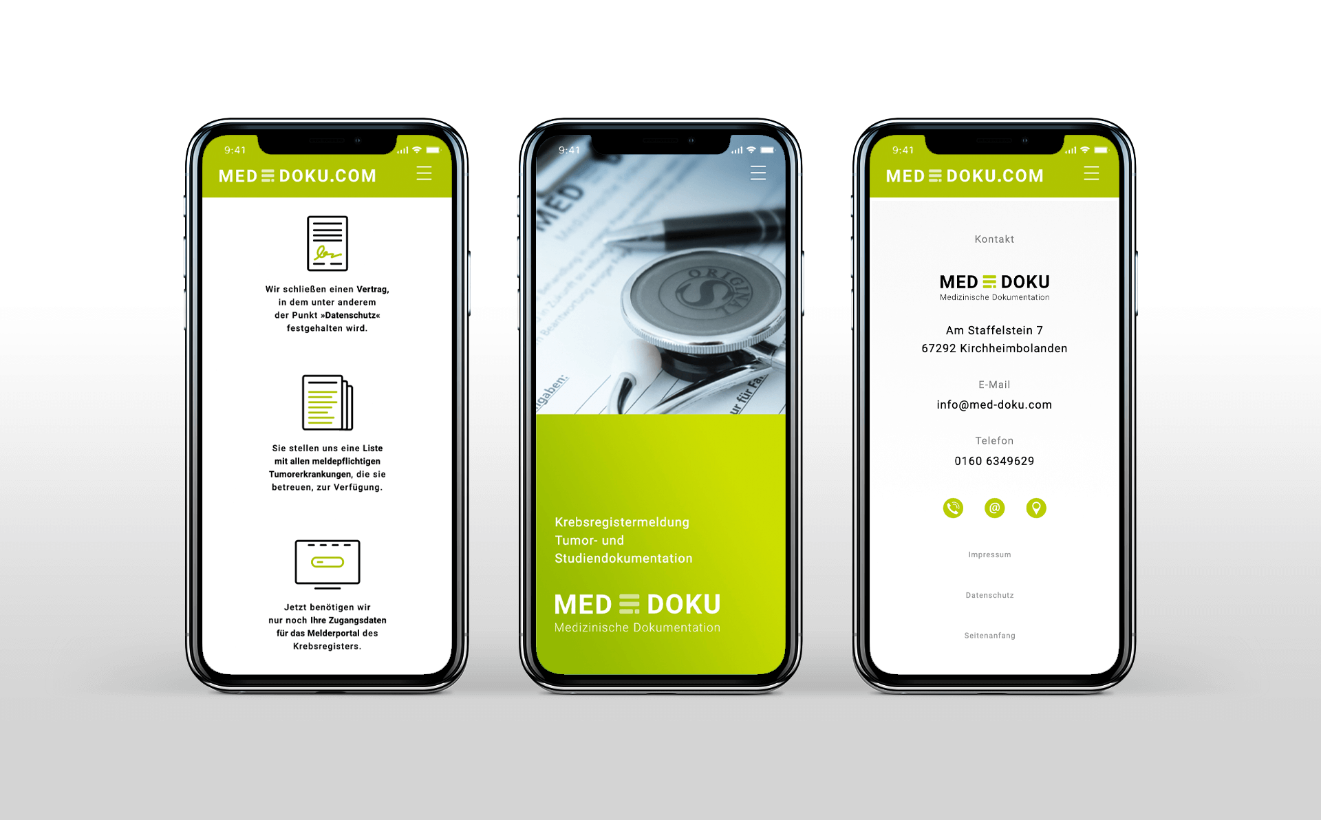 Website — mobile Ansicht